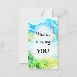 *~ NATURE Inspirational Kindness AP62 Note Card Anteckningskort