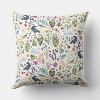 Nature-Inspired Botanical Pattern Decorative Throw Kudde