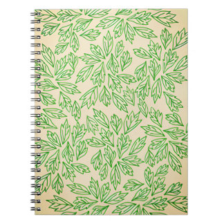 Nature-Inspired Leaf Pattern Notebook Anteckningsbok