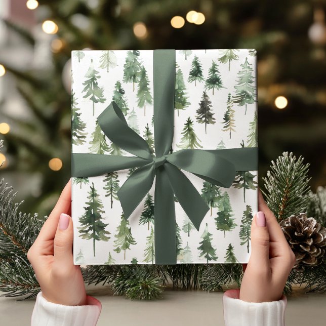 Nature-Inspired Watercolor Christmas Presentpapper (Skapare uppladdad)
