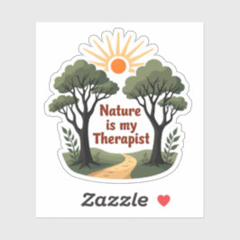 Nature is my therapist - Wanderlust Sticker Klistermärken