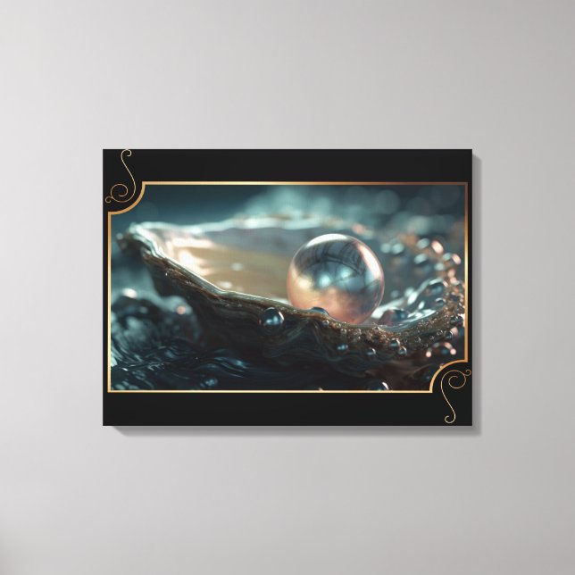 Nature Jewels Oyster Pearls Canvastryck (Framsida)