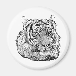 Nature Jungle Tiger Ansikte safari animal willife Magnet