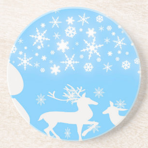 Nature Landscapes Seasons Winter Snowflake Hjort Underlägg Sandsten