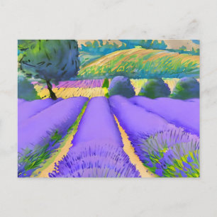 Nature Lavender fält Vykort