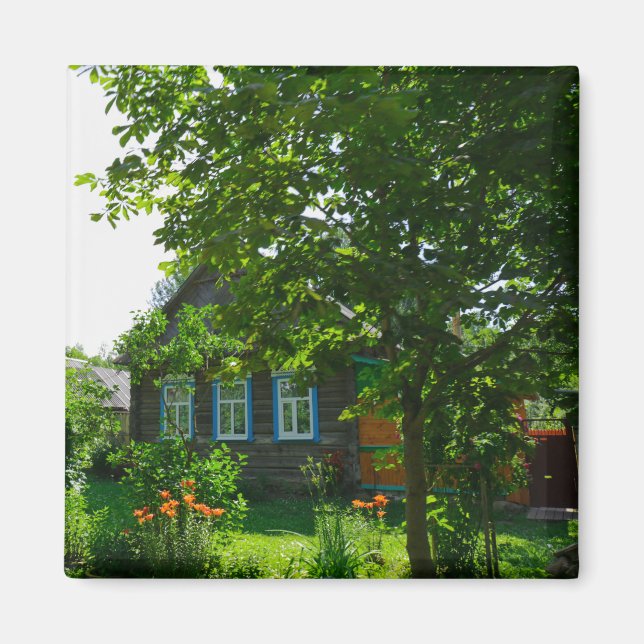 Nature Ligcape Rural Village Hut House Magnet (Framsidan)