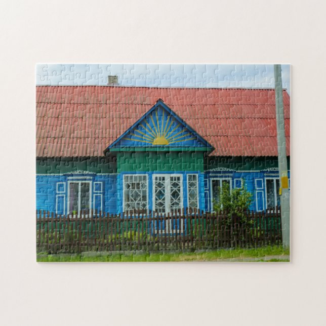 Nature Ligcape Rural Village Hut House Pussel (Horisontell)