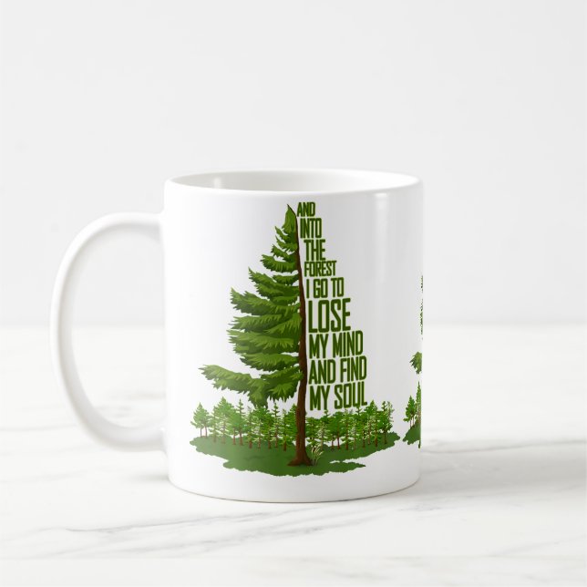 Nature Lover Camping Adventure And Into The Forest Kaffemugg (Vänster)