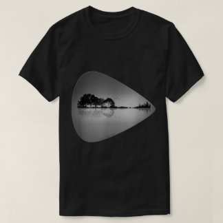Nature Meets City Guitar Pick Design T Shirt
