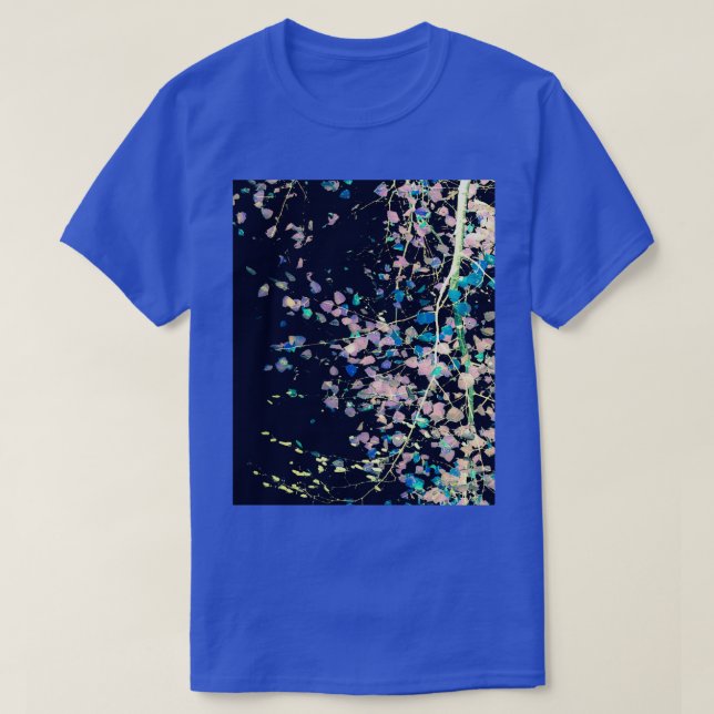 Nature Mönster 4 Birch Blue Graphic T Shirt (Design framsida)