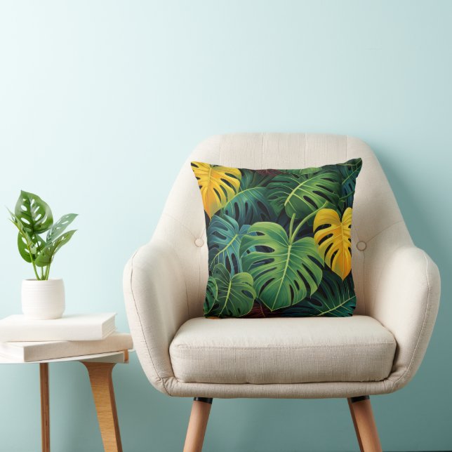 Nature Monstera Lövs Kudde (Stol)