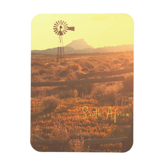 Nature Mountain South Afrika ZA Vind Pump Magnet (Vertikal)