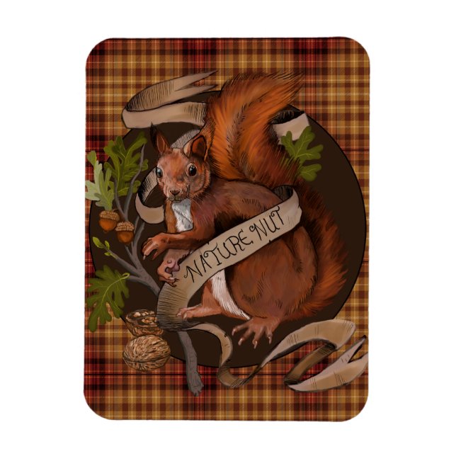 Nature Nöt Squirrel Magnet (Vertikal)