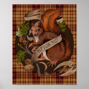 Nature Nöt Squirrel Poster
