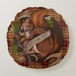 Nature Nöt Squirrel Round Pillow Rund Kudde
