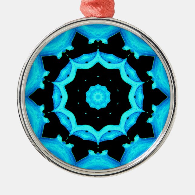 NATURE OCEAN BLUE JULGRANSPRYDNAD METALL (Framsidan)