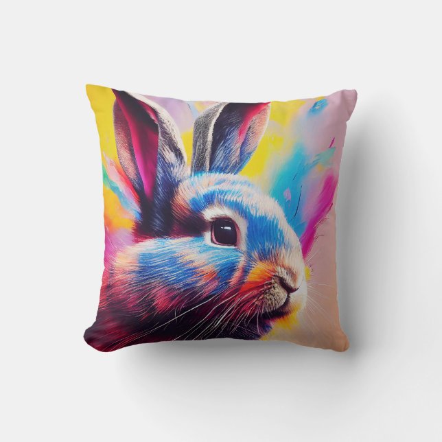 Nature of Rabbit Bunny Animal Discovery Äventyr Kudde (Framsida)