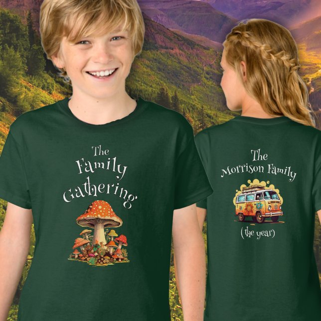 Nature Personalize Boy Retro Family Reunion T Shirt (Skapare uppladdad)