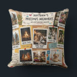 Nature & Pets Memory Collage Design Kudde<br><div class="desc">This creative design is a nostalgic style collage that beautifully weaves together the serenity of nature with the joyful presence of loyal pets. It features a collection of vintage Polaroid shots pinned to a rustic corkboard,  capturing heartwarming moments</div>