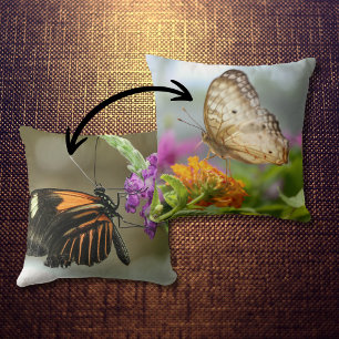 Nature Photography Butterfly on Flower Kudde