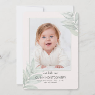 Nature Ram Photo Birth Notice Meddelande