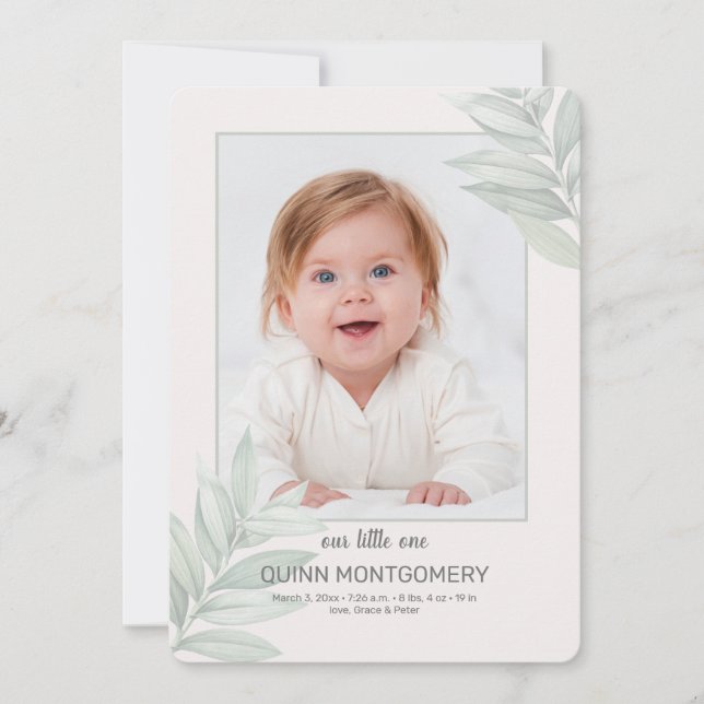 Nature Ram Photo Birth Notice Meddelande (Framsida)