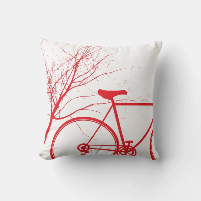 Nature Red bike dekorativ kudde (Framsida)