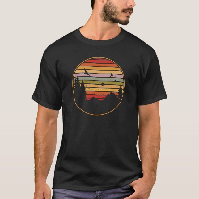 nature retro t shirt (Framsida)