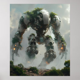 Nature Robot Titan Warrior Poster