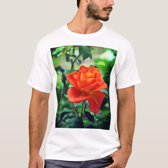 Nature Rosa ros Flower T Shirt (Framsida)