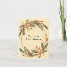 Nature’s Christmas – Minimal Botanical Holiday Kort