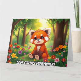 Nature’s Hug in a Cute Red Panda Kort