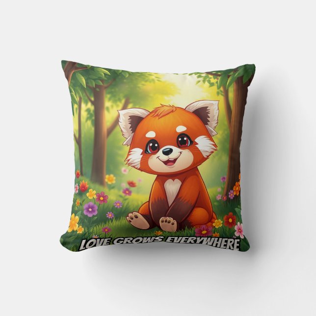 Nature’s Hug in a Cute Red Panda Kudde (Framsida)