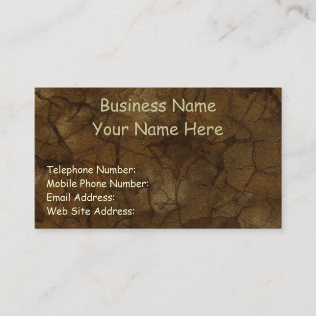 NATURE:s STRUKTUR Amber Business & Profile Card Visitkort (Framsida)