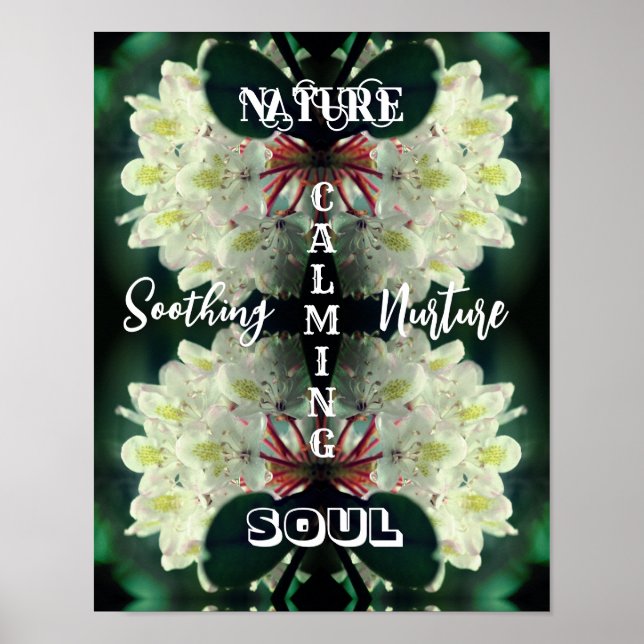 Nature Soul Azalea Abstrakt inspirational Poster (Framsidan)