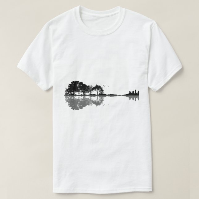 Nature Soundwave Reflection Art T Shirt (Design framsida)