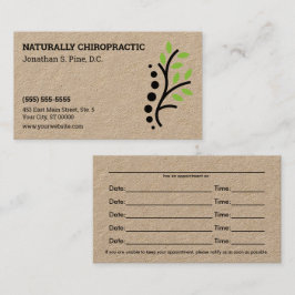 Nature Spine Logotyp Chiropraktic avtalskort Tidsbeställning Kort