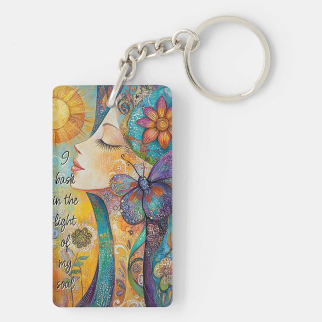 Nature Spirit Woman Acrylic Keychain (Baksidan)