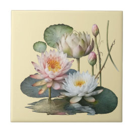 Nature Stil Vatten Lily Ceramic Tile Kakelplatta