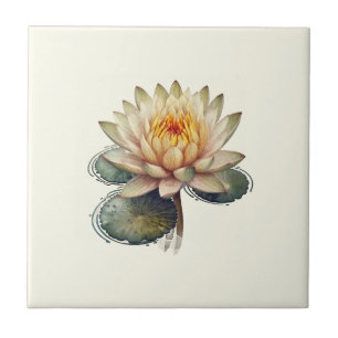Nature Stil Vatten Lily Ceramic Tile Kakelplatta