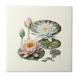 Nature Stil Vatten Lily Ceramic Tile Kakelplatta