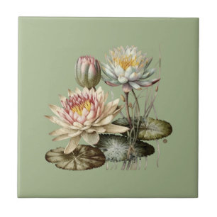 Nature Stil Vatten Lily Ceramic Tile Kakelplatta