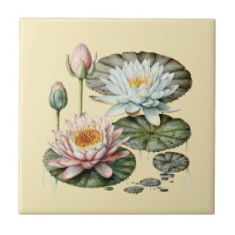 Nature Stil Vatten Lily Ceramic Tile Kakelplatta