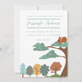 Nature themed Babyduschinbjudan Inbjudningar