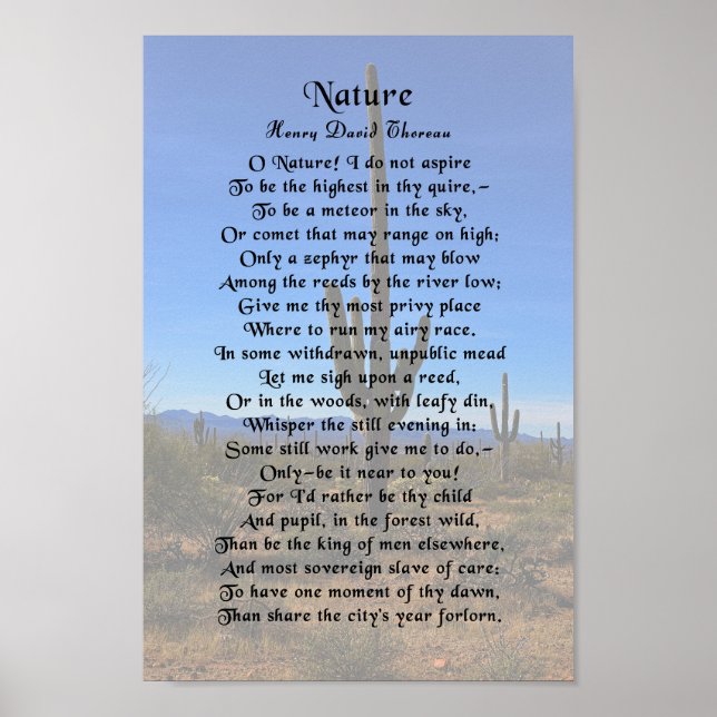 Nature, Thoreau Poster (Framsidan)