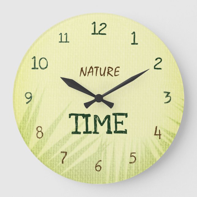Nature Time Botanical Soft Green Stor Klocka (Framsida)