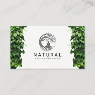 Nature Träd Meditation Logotyp   Vines Lövs Visitkort
