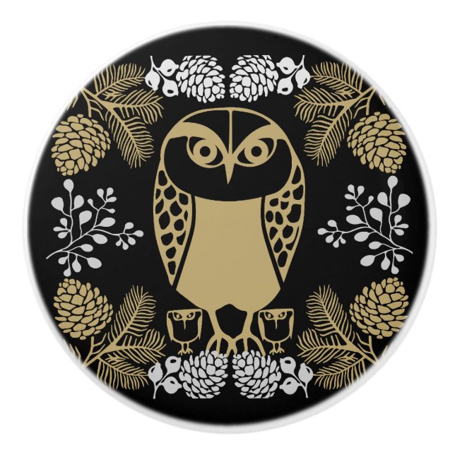 Nature Uggla Folk Art Knopp (Framsidan)