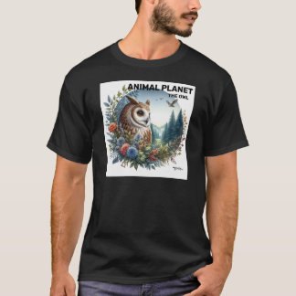Nature Uggla Prated - Animal Art T Shirt