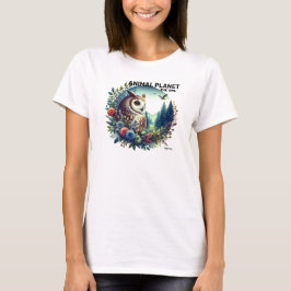 Nature Uggla Prated - Animal Art T Shirt